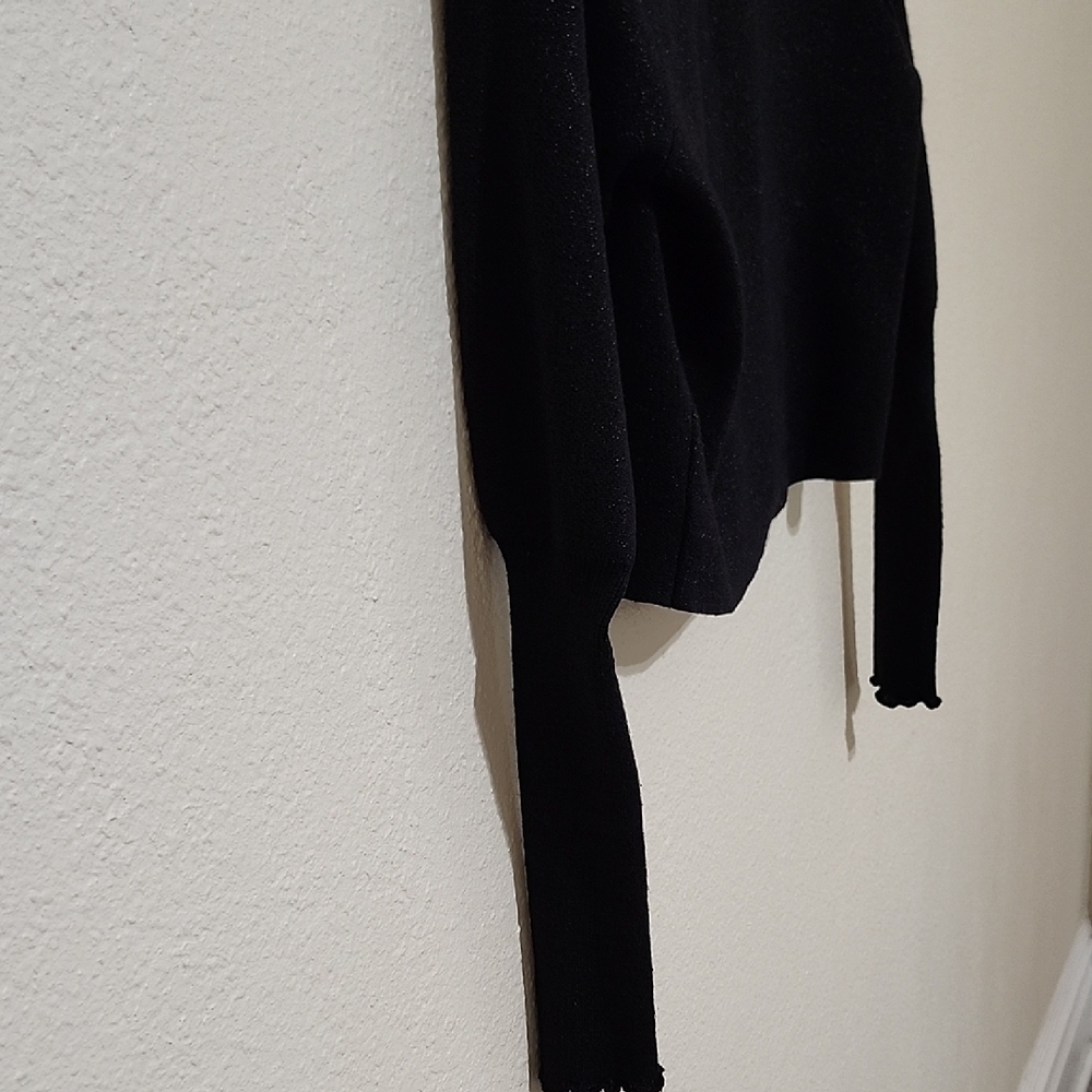 Zara Silver and Black Crop Fitted Sweater - Picture 7 of 10